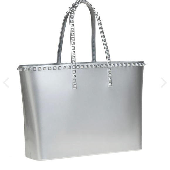 NWT CARMENSOL ANGELICA LARGE TOTE-METALLIC JELLY - Picture 2 of 4